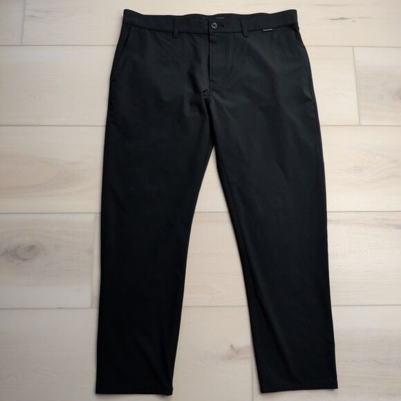 Travis Mathew Open to Close Tech Knit Pants Mens 36x28 Golf Black Performance - Picture 1 of 12